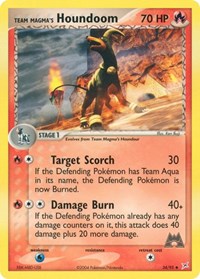 Team Magma's Houndoom - 34/95 (Reverse Holofoil) English - Team Magma vs Team Aqua [Moderately Played]