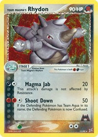 Team Magmas Rhydon 11 95 English - Team Magma vs Team Aqua [Near Mint]