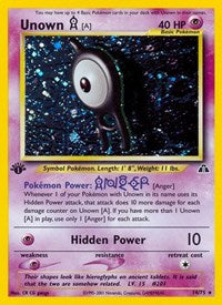 Unown [A] (14) (Unlimited Holofoil) English - Neo Discovery [Near Mint]