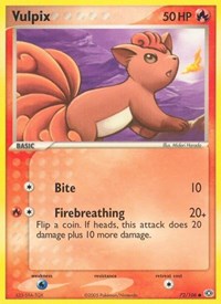 Vulpix (Reverse Holofoil) English - Emerald [Moderately Played]