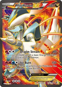 White Kyurem EX 146 Full Art English - Boundaries Crossed [Moderately Played]