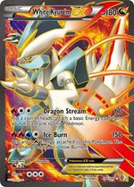 White Kyurem EX 146 Full Art English - Boundaries Crossed [Moderately Played]