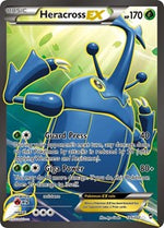 Heracross EX 105 Full Art English - XY - Furious Fists [Heavily Played]