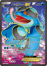 Seismitoad EX 106 Full Art English - XY - Furious Fists [Near Mint]