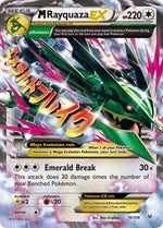 M Rayquaza EX (76) (Holofoil) English - XY - Roaring Skies [Moderately Played]