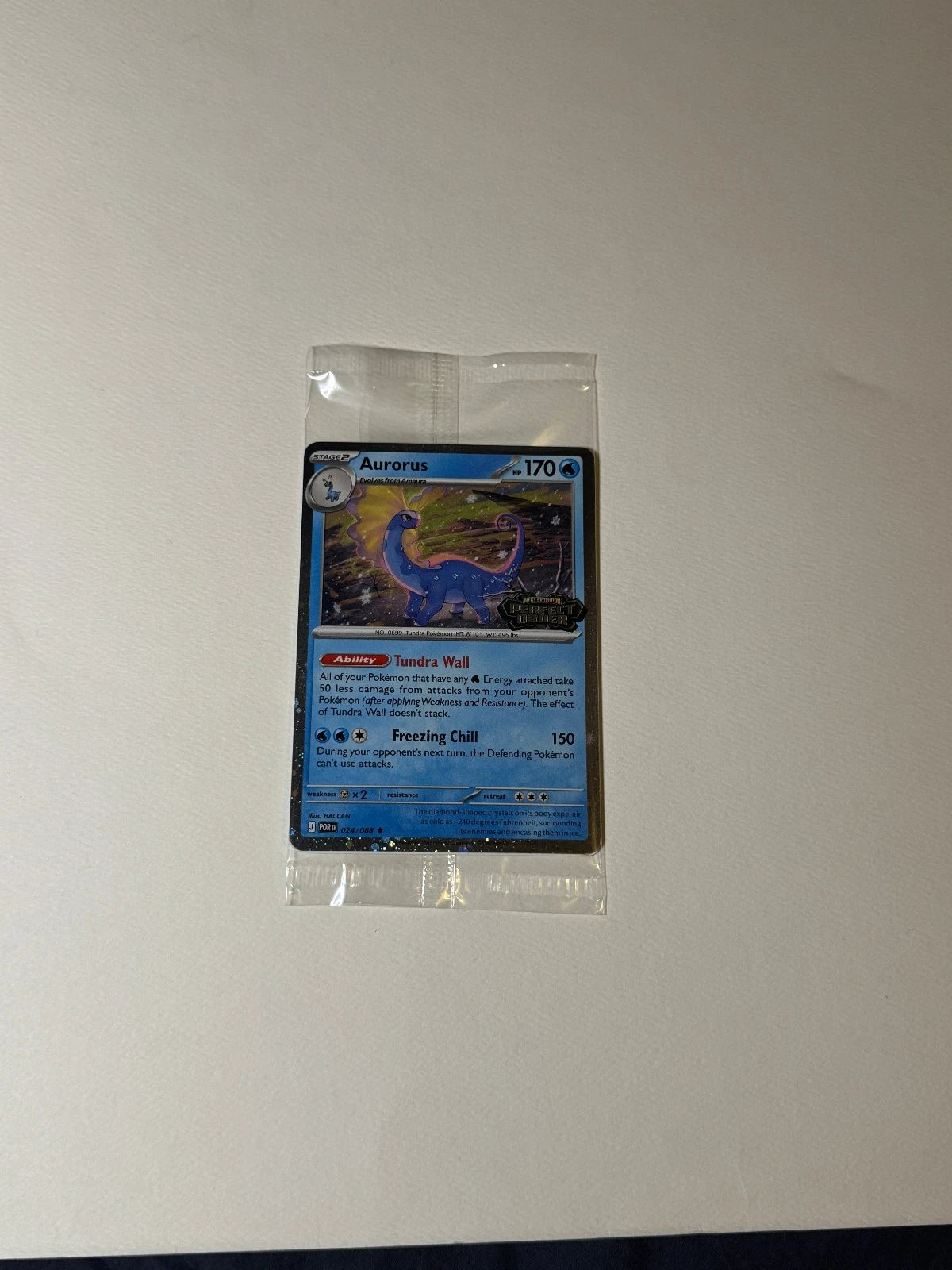 Aurorus - Perfect Order Stamped Holo Promo Pokemon Card POR 024/088 Sealed English - Promo [Near Mint]