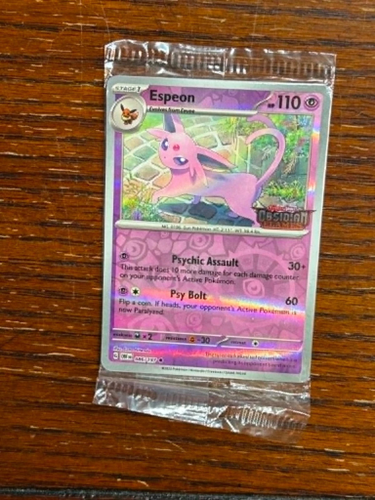 Pokémon Espeon 086/197 Obsidian Flames Best Buy Stamped Promo SEALED NM English - Promo [Near Mint]