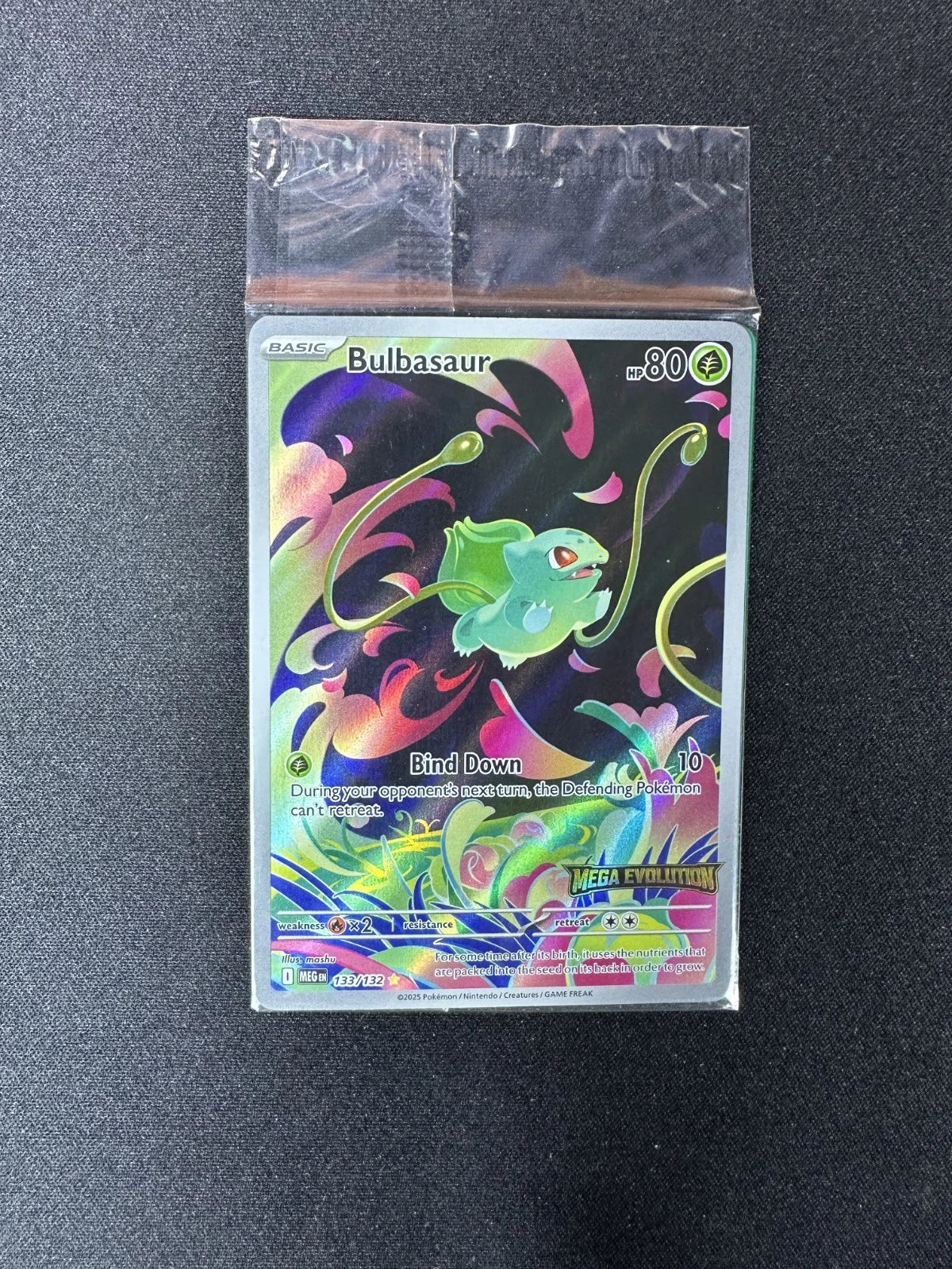 Pokémon TCG Bulbasaur - (Mega Evolution Stamped) 133/132 Box Topper Promo SEALED English - Mega Evolution [Near Mint]