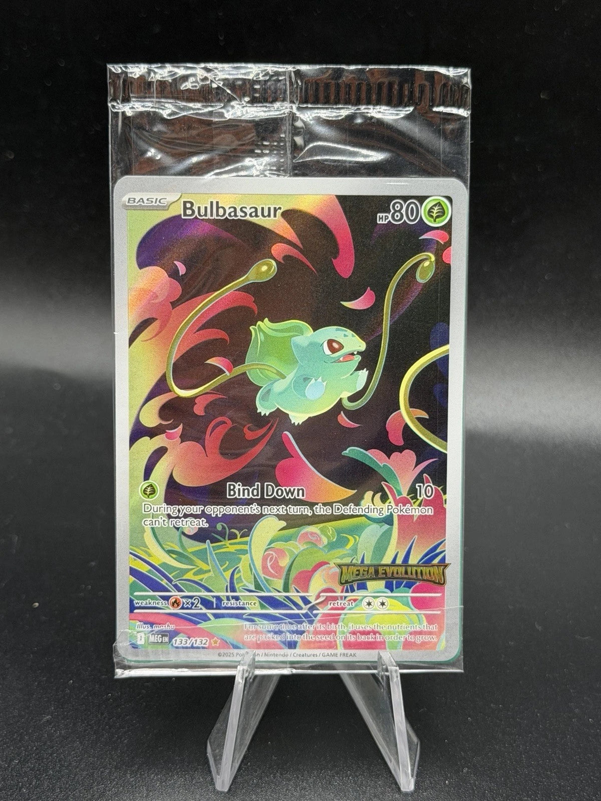 Pokemon 2025 Mega Evolution Bulbasaur Stamped 133/132 Sealed English - Promo [Near Mint]